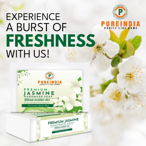 Jasmine Bathing Soap | 100% Pure, Natural with Essential Oils | Natural Handmade Soap - Image 3