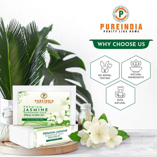 Jasmine Bathing Soap | 100% Pure, Natural with Essential Oils | Natural Handmade Soap - Image 6
