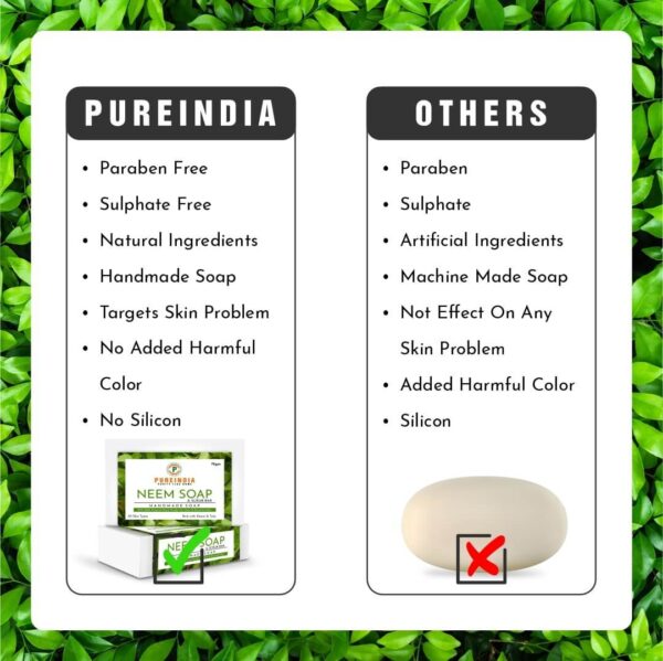 Neem Purifying Soap for Acne Pimples and Rashes | Stop Skin Infection | Natural Handmade Soap - Image 7