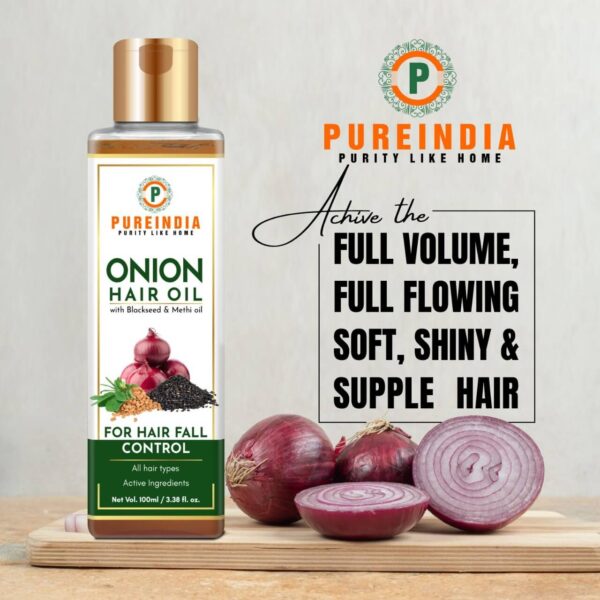Onion Hair Oil with Blackseed, Fenugreek & Amla- A Ancient Ayurveda Beauty Secret. 95% Stop Hair-fall in just 2 week. 100ml - Image 4