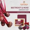 Beatroot Facial Bar Get Pink Glow Naturally, Made With 100% Pure Beetroot & Rose Pack of 1, 100gm - Image 4