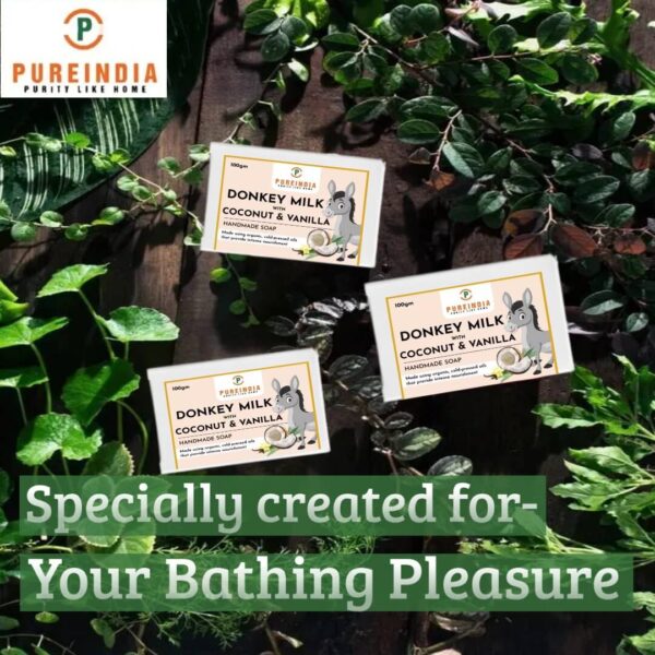 Donkey Milk Bath Soap | Organic Skin Brightening Soap | Natural Handmade | 100gm - Image 2