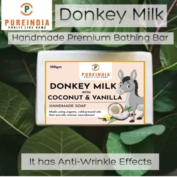 Donkey Milk Bath Soap | Organic Skin Brightening Soap | Natural Handmade | 100gm - Image 3