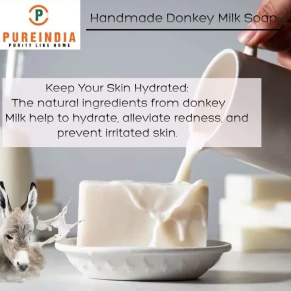 Donkey Milk Bath Soap | Organic Skin Brightening Soap | Natural Handmade | 100gm - Image 4